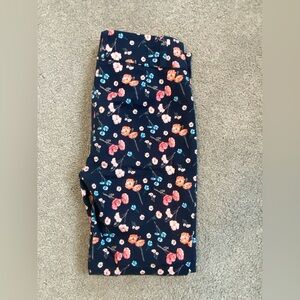 Flower pants, never warned before. Smoke and pet free home.